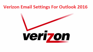 verizon email setup for outlook